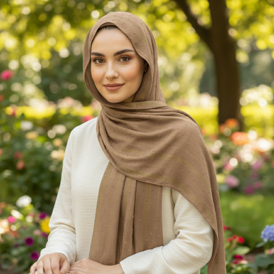 حجاب فيسكوز منقوش